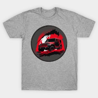 Jeep vehicle Red knight design T-Shirt